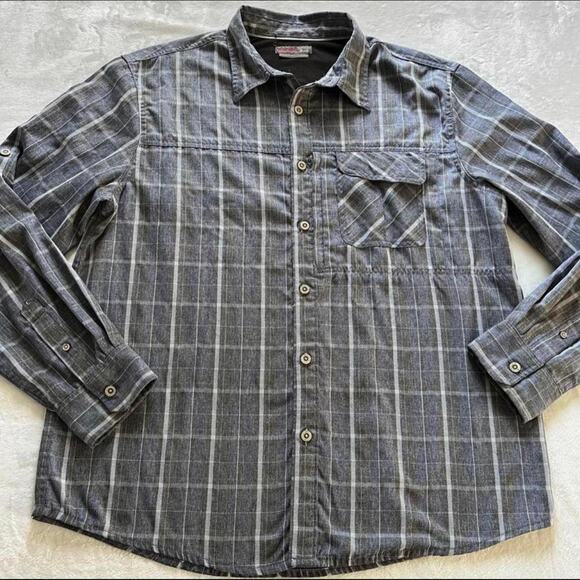 Wrangler Outdoor Regular Fit Men’s Button Down Plaid Shirt Size Large - Picture 1 of 8